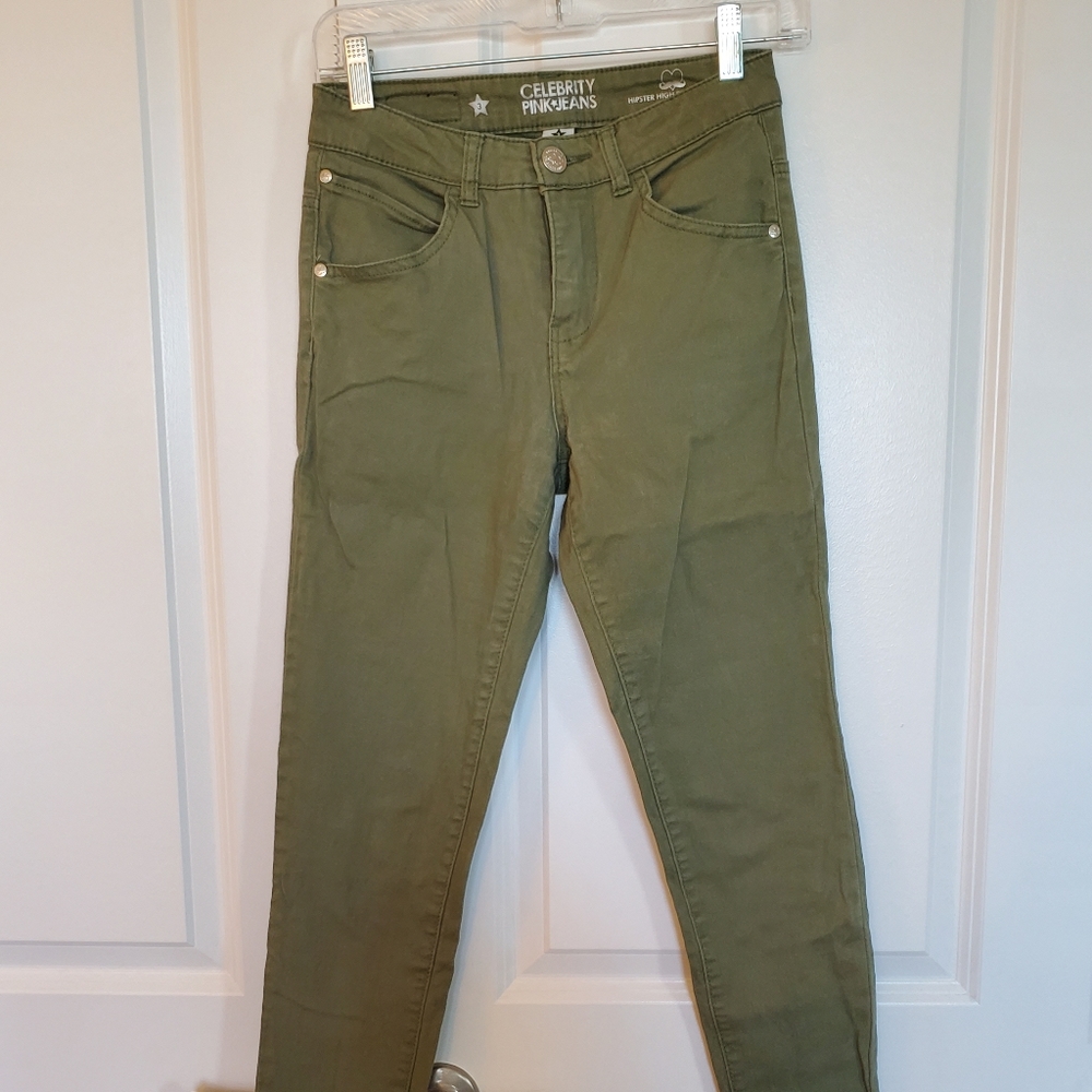Celebrity Pink Green skinny jeans